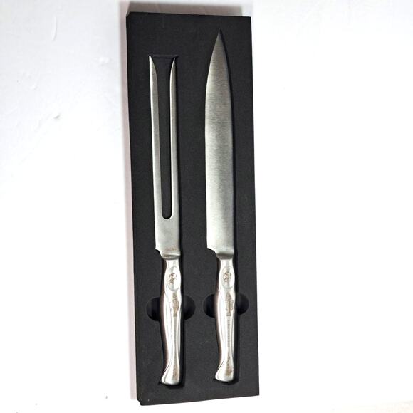 Stone River Ltd Carving Set 12" Knife and Fork North American Fishing Club New - Picture 1 of 5